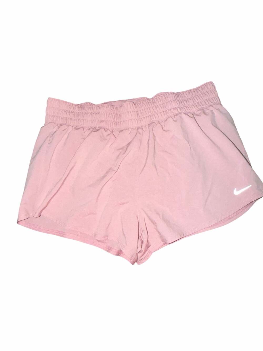 Nike dri fit Women’s Mid-Rise 3” Brief-Lined Shorts – Pink – Women’s Large –NWOT